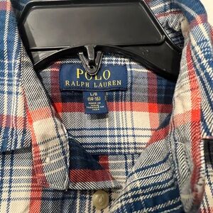 Polo Ralph Lauren Blue and Red Plaid Button Down Shirt